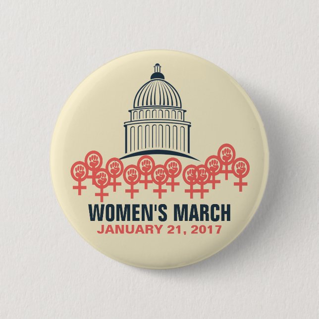 Women's March On Washington Solidarity 6 Cm Round Badge (Front)