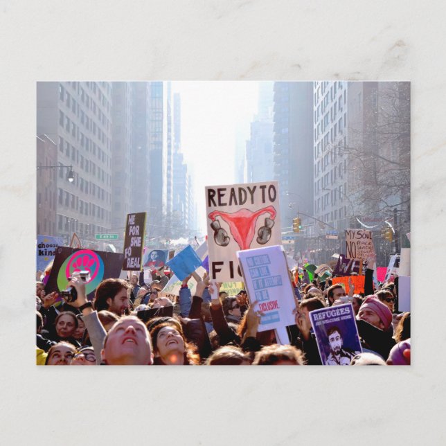 Women's March Photo Postcard (Front)