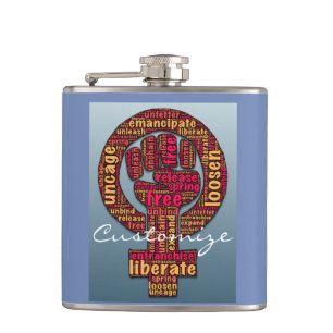 women's march raised fist 2017 hip flask