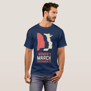 Women's March Sacramento Men's Navy T-Shirt