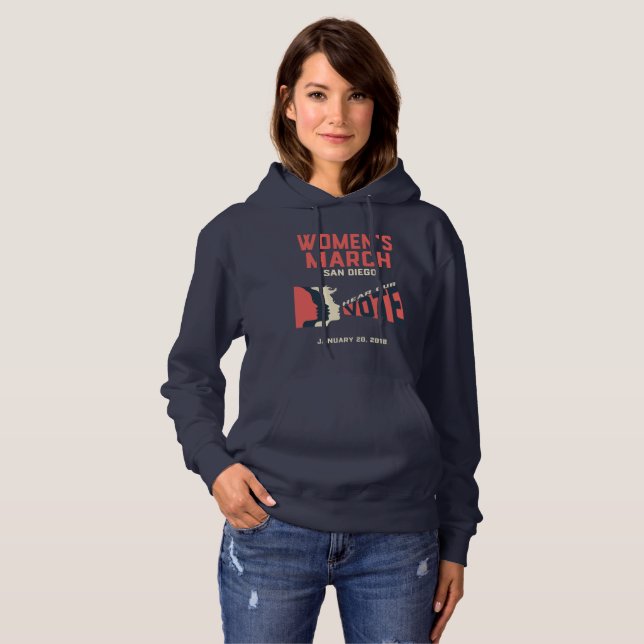 Women's March San Diego Official March Hoodie (Front Full)