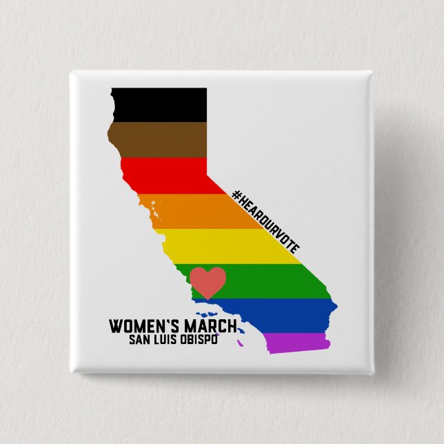 Women's March SLO January Event 15 Cm Square Badge (Front)