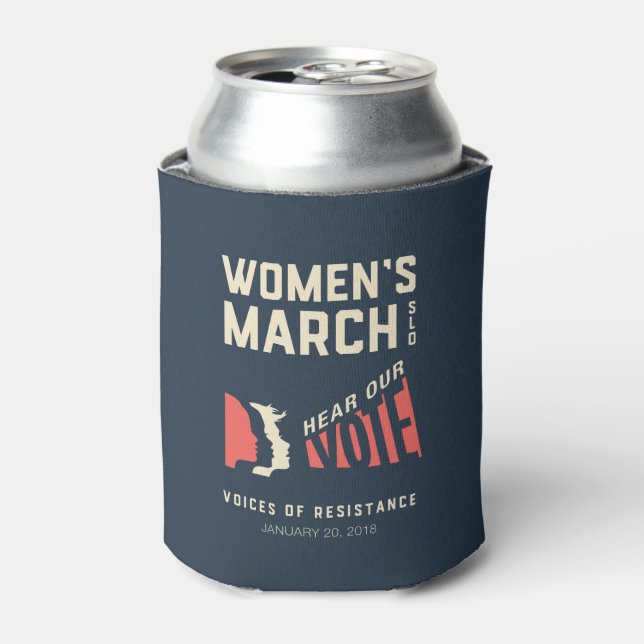 Women's March SLO January Event Can Cooler (Can Front)
