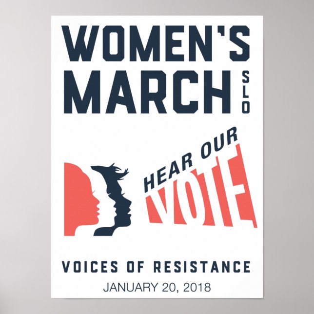 Women's March SLO January Event Poster (Front)