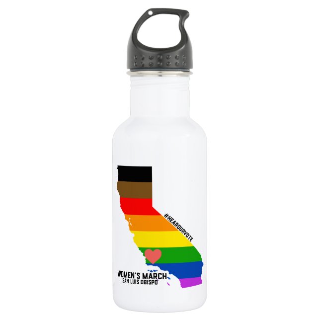 Women's March SLO - LGBTQ 532 Ml Water Bottle (Front)
