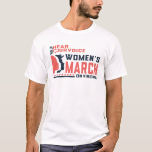 Women's march Virginia rise up hear our voices T-Shirt