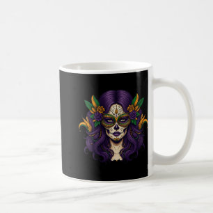 Womens Mardi Gras Costume Women Sugar Skull Carniv Coffee Mug