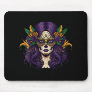 Womens Mardi Gras Costume Women Sugar Skull Carniv Mouse Mat