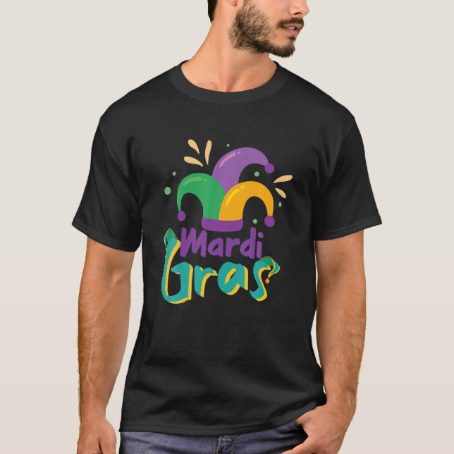 Womens Mardi Gras - Mask Mardi Gras T-Shirt (Front)