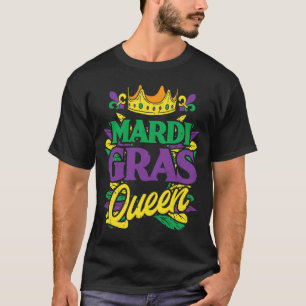 Womens Mardi Gras Queen Crown Funny Mardi Gras Car T-Shirt
