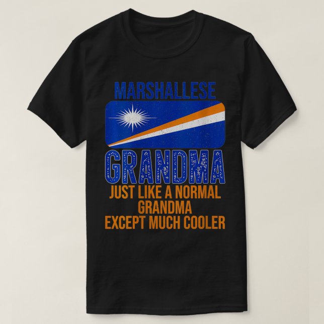 Womens Marshallese Grandma Marshall Islands Flag f T-Shirt (Design Front)