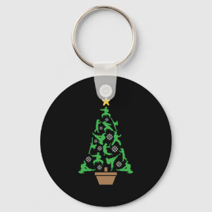 Women's Martial Arts - Girls Karate Christmas Tree Key Ring