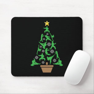 Women's Martial Arts - Girls Karate Christmas Tree Mouse Mat