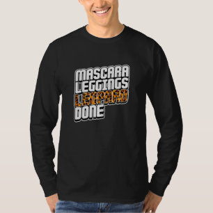 Womens Mascara Leggings Leopard Done Cheetah Print T-Shirt