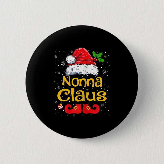 Womens Matching Family Christmas Santa Hat Xmas Fu 6 Cm Round Badge (Front)