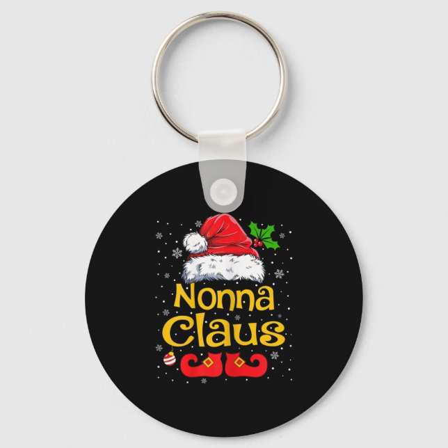 Womens Matching Family Christmas Santa Hat Xmas Fu Key Ring (Front)
