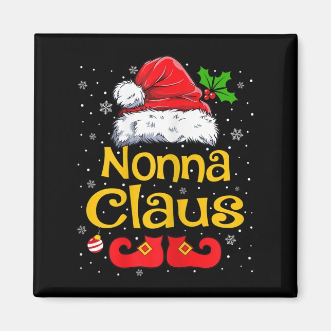 Womens Matching Family Christmas Santa Hat Xmas Fu Magnet (Front)