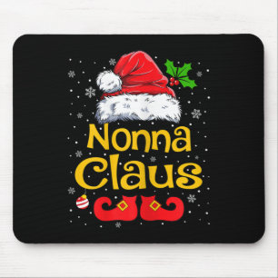 Womens Matching Family Christmas Santa Hat Xmas Fu Mouse Mat
