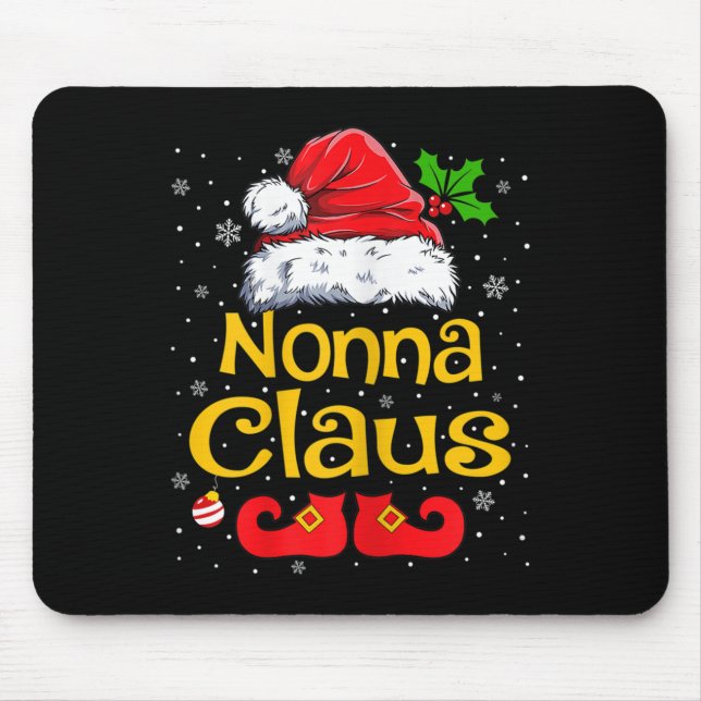 Womens Matching Family Christmas Santa Hat Xmas Fu Mouse Mat (Front)