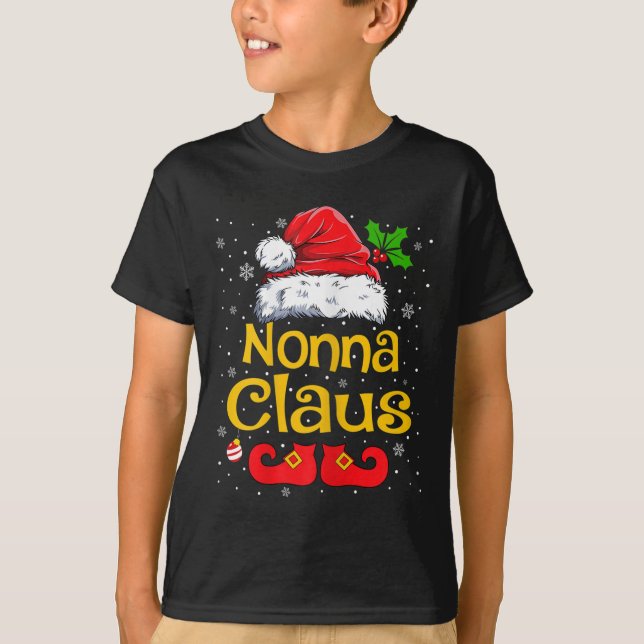 Womens Matching Family Christmas Santa Hat Xmas Fu T-Shirt (Front)