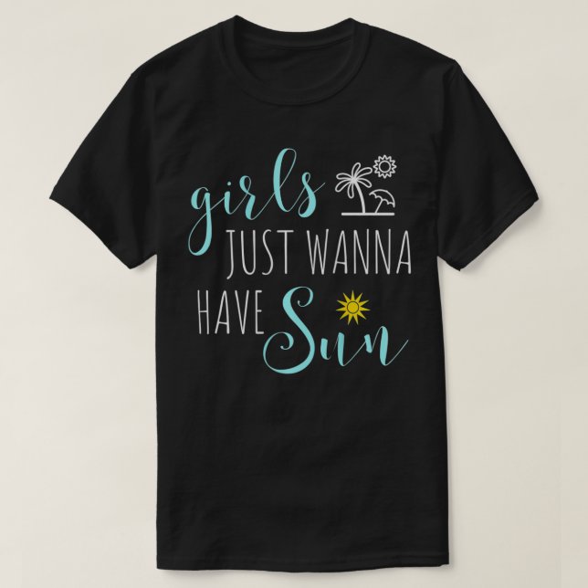 Womens Matching s for Girls Trip, Girls Just Wanna T-Shirt (Design Front)
