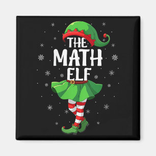 Womens Math Elf Christmas Girls Women Elf Squad Xm Magnet