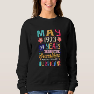 Womens May 1923 99 Years Of Being Awesome Floral B Sweatshirt