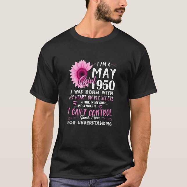 Womens May Girl 1950 71St Birthday Gift 71 Years O T-Shirt (Front)