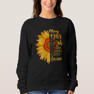 Womens May Girls 1989 33rd Birthday 33 Years Old Sweatshirt