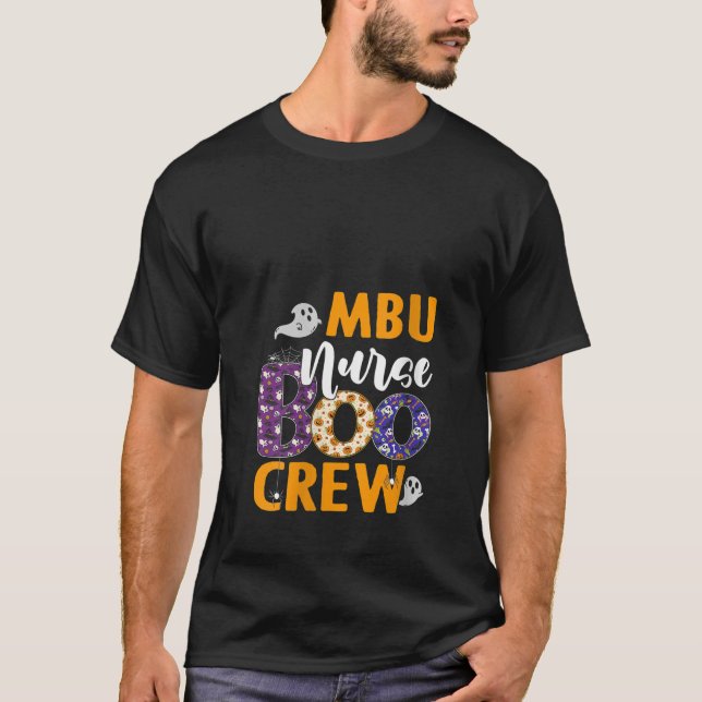 Womens MBU Nurse Boo Crew Scary Nurse Halloween Gh T-Shirt (Front)