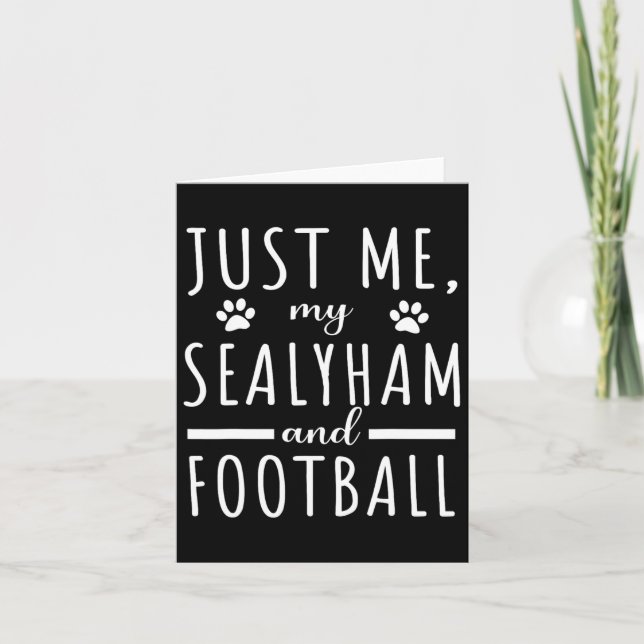 Womens Me My Sealyham And Football Mum Funny Dog L Card (Front)