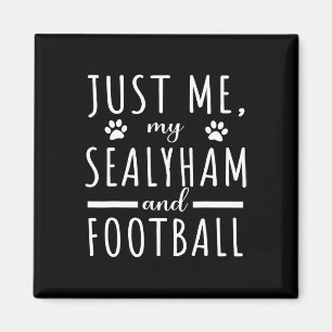 Womens Me My Sealyham And Football Mum Funny Dog L Magnet