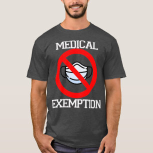 Womens Medical Eemption For Face Mask VNeck T-Shirt