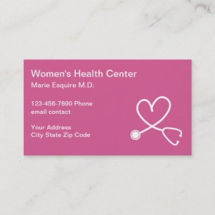Women's Medical Health Theme Business Card