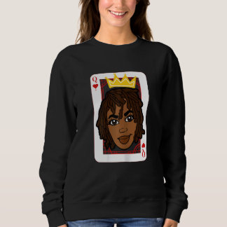 Womens Melanin Black Queen Girl Magic Black Histor Sweatshirt