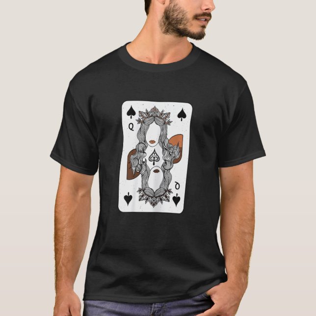Womens Melanin Queen Of Spades Black History Month T-Shirt (Front)