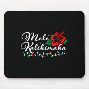 Womens Mele Kalikimaka Hibiscus Flower Hawaii Chri Mouse Mat