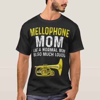 Womens Mellophone Mum Marching Band VNeck  T-Shirt