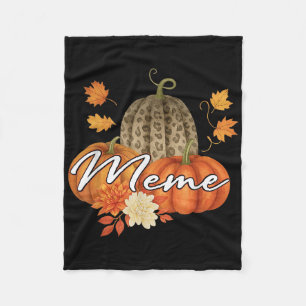 Womens Meme Pumpkin Fall Thanksgiving Halloween Fleece Blanket