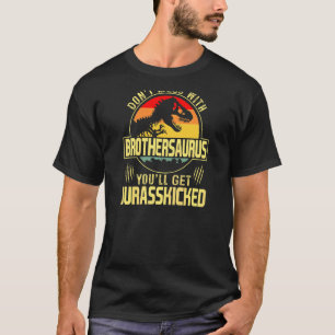 Womens Men Brothersaurus Dinosaur Rex Vintage Fath T-Shirt