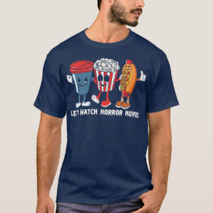 Womens men Scary spooky Halloween let's watch horr T-Shirt