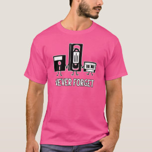 Womens Mens Never Forget Retro Vintage Cassette T T-Shirt