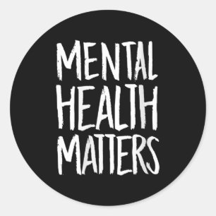 Womens Mental Health S Gift Mental Health & Su Classic Round Sticker