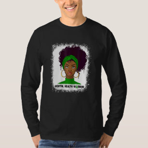Womens Mental Health Warrior Fighter Support Menta T-Shirt