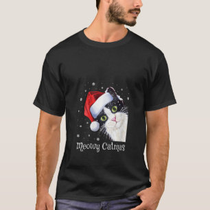 Womens Meowy Catmas Christmas And Happy New Year C T-Shirt