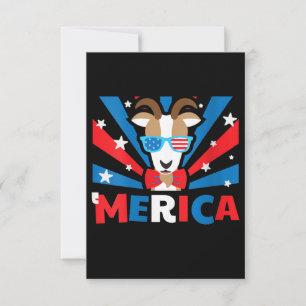 Womens Merica Goat RSVP Card