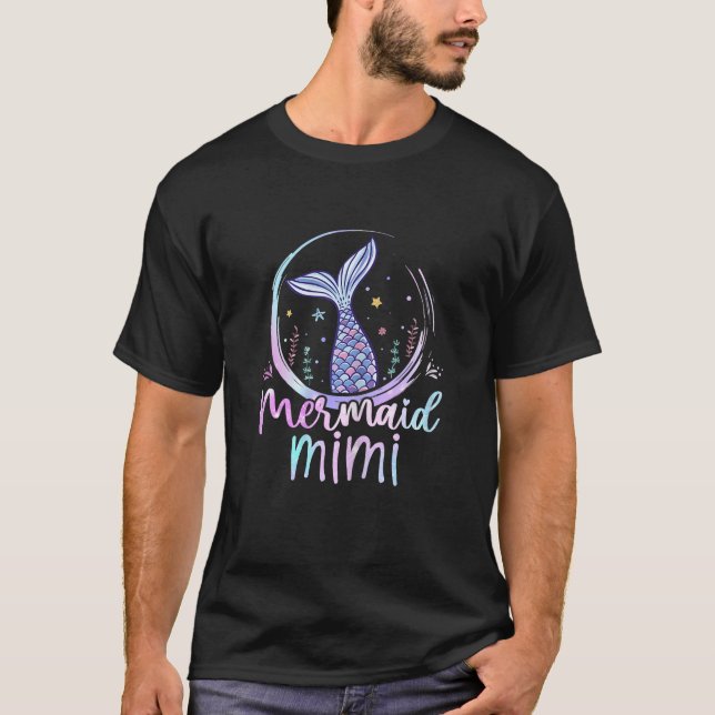Womens Mermaid Mimi Tee Birthday Mermaid Girl Beac (Front)