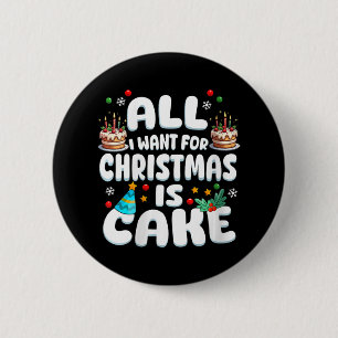 Womens Merry Birthday Christmas B-day X-mas Party 6 Cm Round Badge