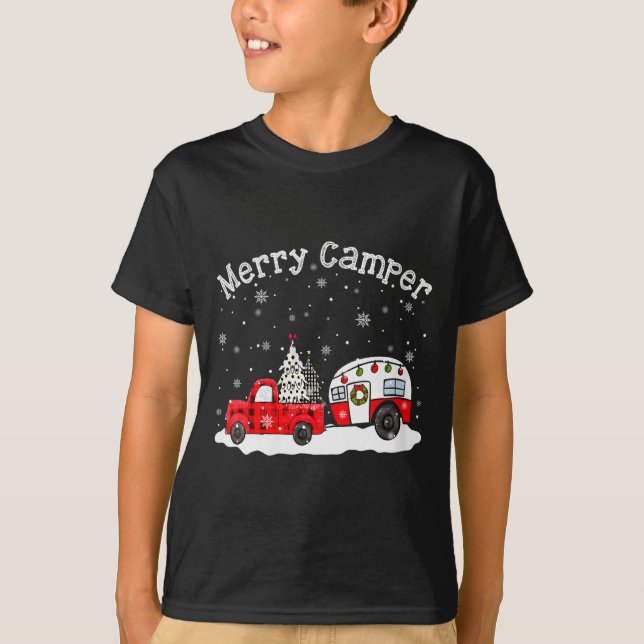 Womens Merry Camper Christmas Santa Claus Camng Re T-Shirt (Front)