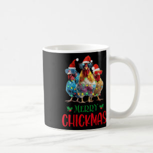 Womens Merry Chickmas Ornament Lights Chicken Farm Coffee Mug